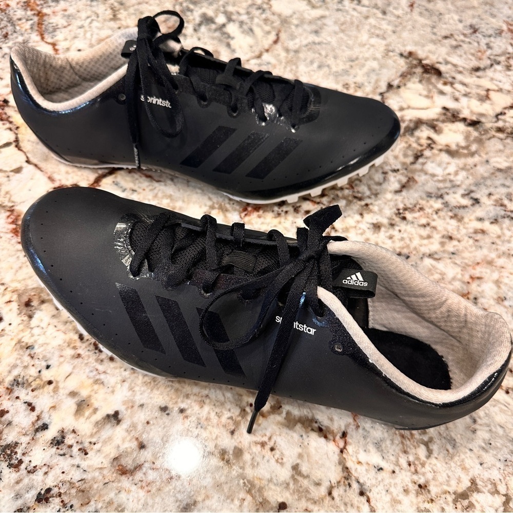 Adidas Sprintstar Men’s 11.5 Track & Field Sprint Spikes Black B37502 - Picture 6 of 16